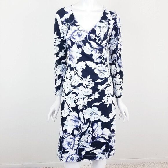 Soft Surroundings XS Floral Faux Wrap Mini Dress - Picture 1 of 6